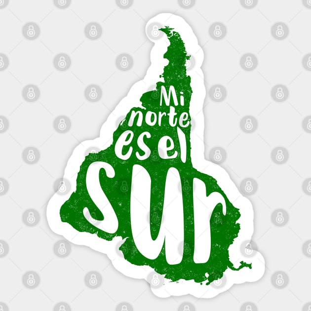 Mi Norte es el Sur South America Map Sticker by gabyshiny